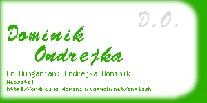 dominik ondrejka business card